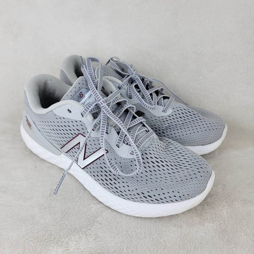 New Balance Womens Fresh Foam WW1365 Lead Grey Mesh Lace Up Low Top Sneakers 9.5